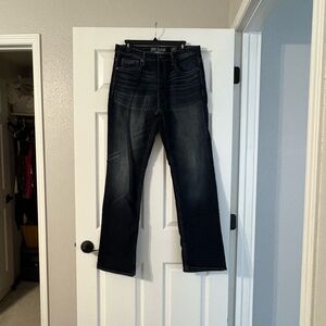 BKE Men's Dark Blue Straight Jeans